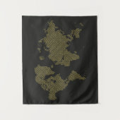 Digitale Weltkarte Wandteppich (Vorderseite)