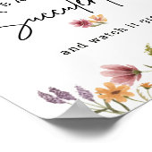 Digitale Wildblume Baby Succulent Babydusche Poster (Ecke)