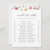 Digitale Wildblume würde sie eher Brautparty mache Einladung (Vorderseite)