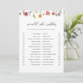 Digitale Wildblume würde sie eher Brautparty mache Einladung (Stehend Vorderseite)
