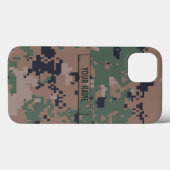 Digitale Woodland-Camouflage individuell anpassbar Case-Mate iPhone Hülle (Rückseite (Horizontal))