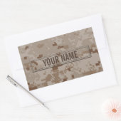 Digitale WüstenCamouflage individuell anpassbar Rechteckiger Aufkleber (Umschlag)