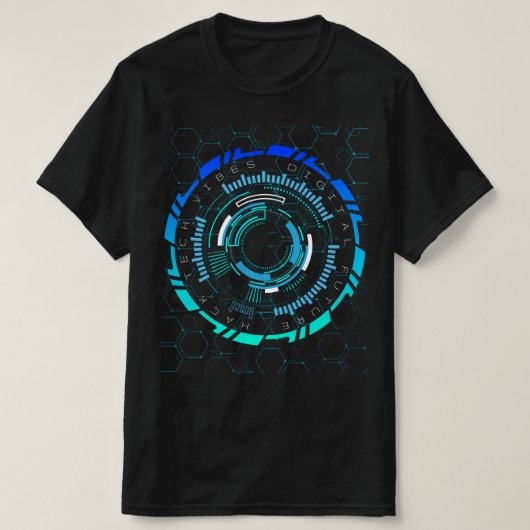 Digitale Zukunftsvibes T-Shirt (Design vorne)