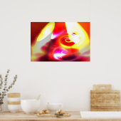 Digitaler Abstrakter Druck auf dem Computer Poster (Küche)