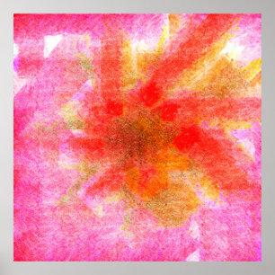 Digitaler abstrakter Hintergrund mit Pinselstrich Poster