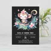 Digitaler Affen Geburtstag Einladung (Stehend Vorderseite)