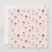 Digitaler Aquarellgarten Wildblume Square Einladung (Rückseite)