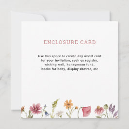 Digitaler Aquarellgarten Wildblume Square Einladung