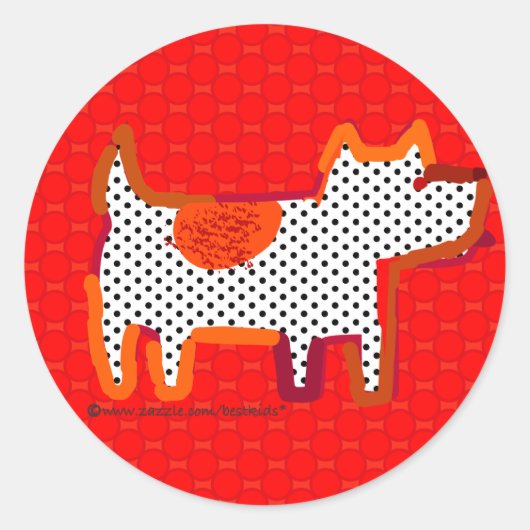 Digitaler Aufkleber für "Roter Hund" Siegel (Vorderseite)