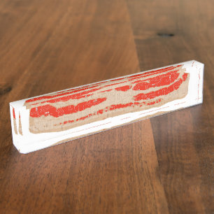 Digitaler Bacon Strip Namensplakette