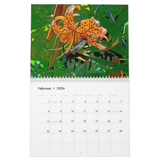 Digitaler Blumengarten Calendar #2 Kalender (Feb 2026)