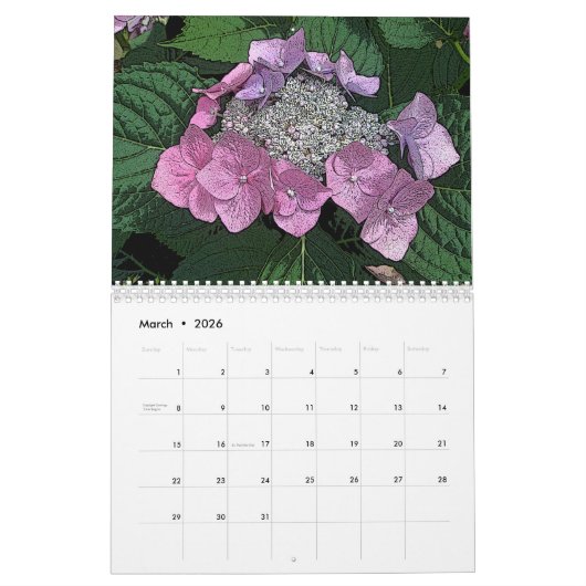 Digitaler Blumengarten Calendar #3 Kalender (Mär 2026)