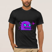 Digitaler Charakter mit Cyberpunk Neon Butterfly T-Shirt (Vorderseite)