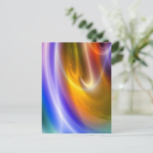 Digitaler Computer Abstrakt Postkarte (Stehend Vorderseite)