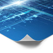 Digitaler Datenfluss - Tech Wall Art Poster (Ecke)