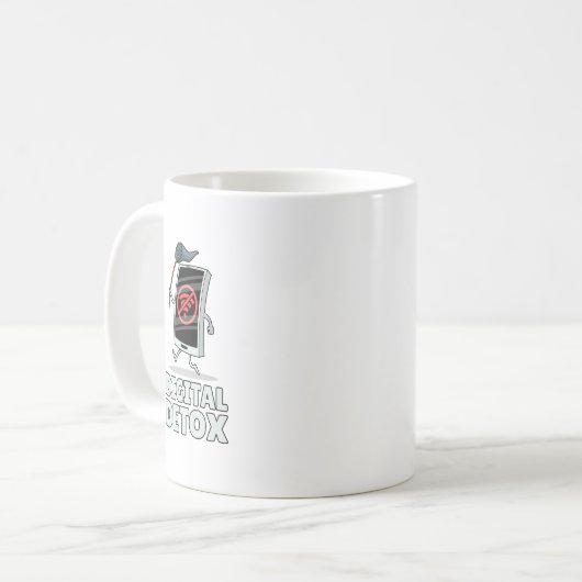 Digitaler Detox Kaffeetasse (Vorderseite Links)