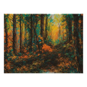 Digitaler Download der lebendigen Naturwaldlandsch Poster (Vorderseite)