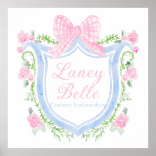 Digitaler Download von Preppy-Wasserfarben-Boxen-L Poster