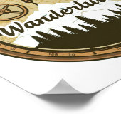 Digitaler Download von Wanderlust - DTF druckbar Poster (Ecke)