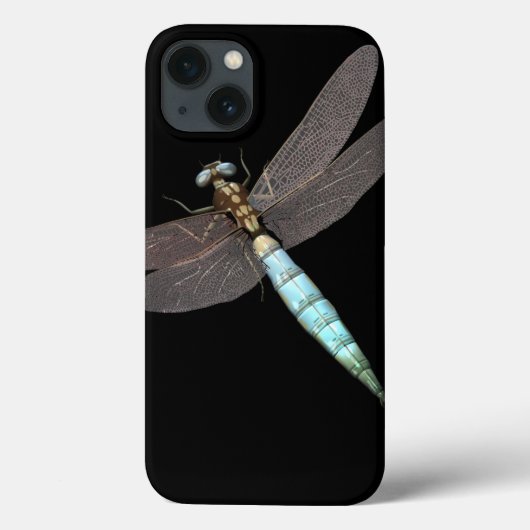 Digitaler Dragonfly Nah auf Schwarz Case-Mate iPhone Hülle (Rückseite)