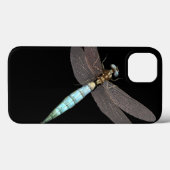 Digitaler Dragonfly Nah auf Schwarz Case-Mate iPhone Hülle (Rückseite (Horizontal))