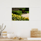 Digitaler Effekt des Gartenstils "Eindruck" Poster (Küche)