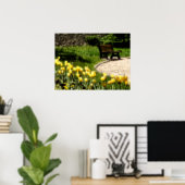 Digitaler Effekt des Gartenstils "Eindruck" Poster (Heimbüro)