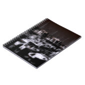 Digitaler Effekt des Stils "Eindruck" in der Nacht Notizblock (Linke Seite)