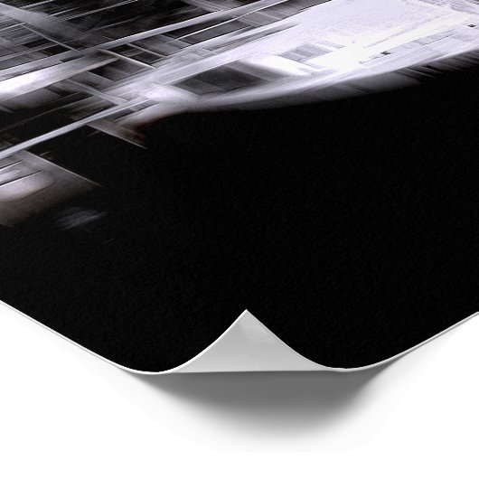 Digitaler Effekt des Stils "Eindruck" in der Nacht Poster (Ecke)