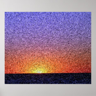 Digitaler Expressionismus: Sunset [L] Poster
