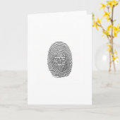 DIGITALER FINGERABDRUCK  KARTE (Gelbe Blume)