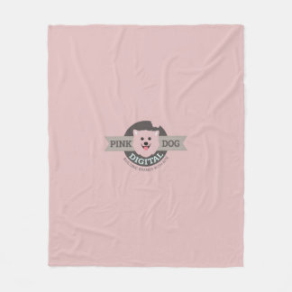 Digitaler Fleece-Decke mit rosa Hund Fleecedecke
