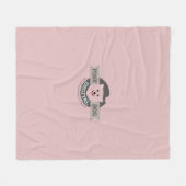 Digitaler Fleece-Decke mit rosa Hund Fleecedecke (Vorderseite (Horizontal))