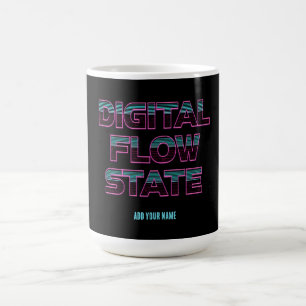 Digitaler Flow-Zustand Retro-Neon-80er-Gaming-Ästh Kaffeetasse