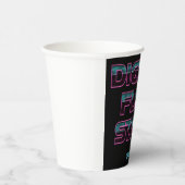 Digitaler Flow-Zustand Retro-Neon-80er-Gaming-Ästh Pappbecher (Rechts)
