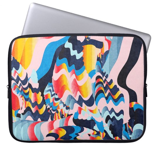 digitaler Glitterkunst-Hintergrund Laptopschutzhülle (Vorderseite)