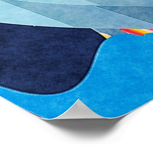 digitaler Glitterkunst-Hintergrund Poster (Ecke)