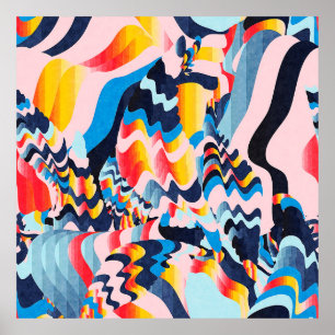 digitaler Glitterkunst-Hintergrund Poster