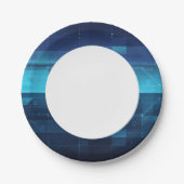 Digitaler High-Tech-Hintergrund Pappteller (Vorderseite)