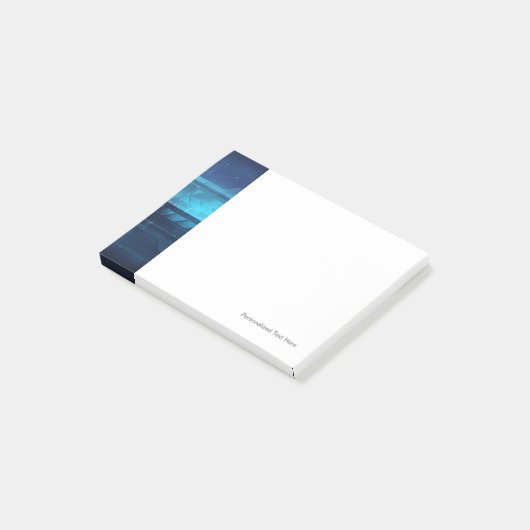 Digitaler High-Tech-Hintergrund Post-it Klebezettel (angewinkelt)