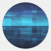 Digitaler Hintergrund Runder Aufkleber (Vorderseite)