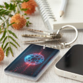 Digitaler Kern: Zukunftsorientierte Energiespektru Schlüsselanhänger (Vorderseite rechts)