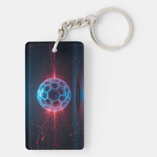 Digitaler Kern: Zukunftsorientierte Energiespektru Schlüsselanhänger (Rückseite)