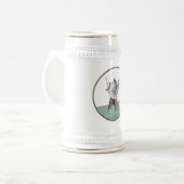 Digitaler Krieger Bierglas (Vorderseite Links)