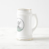 Digitaler Krieger Bierglas (VorderseiteRechts)