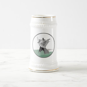 Digitaler Krieger Bierglas