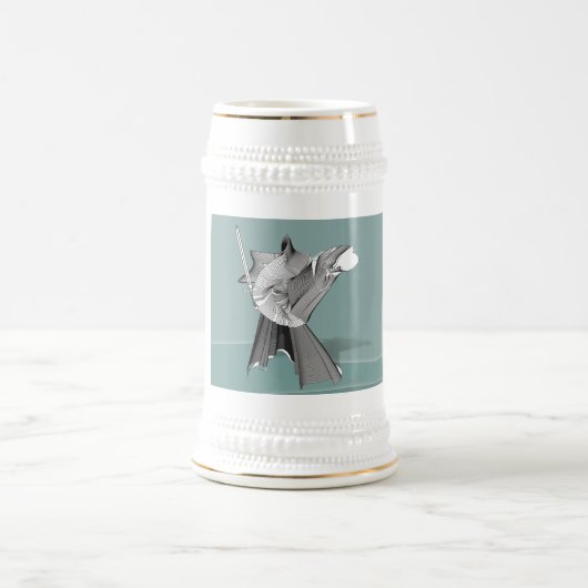 Digitaler Krieger Bierglas (Mittel)