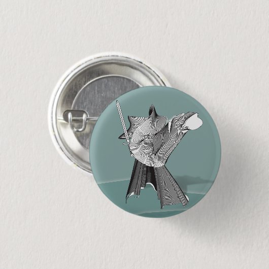 Digitaler Krieger Button (Vorne & Hinten)