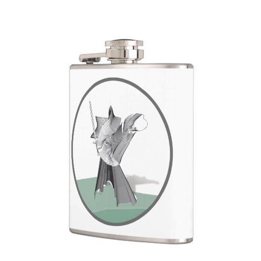 Digitaler Krieger Flachmann (Links)