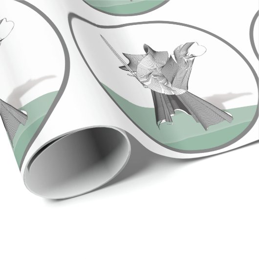 Digitaler Krieger Geschenkpapier (Rolleneckpunkt)